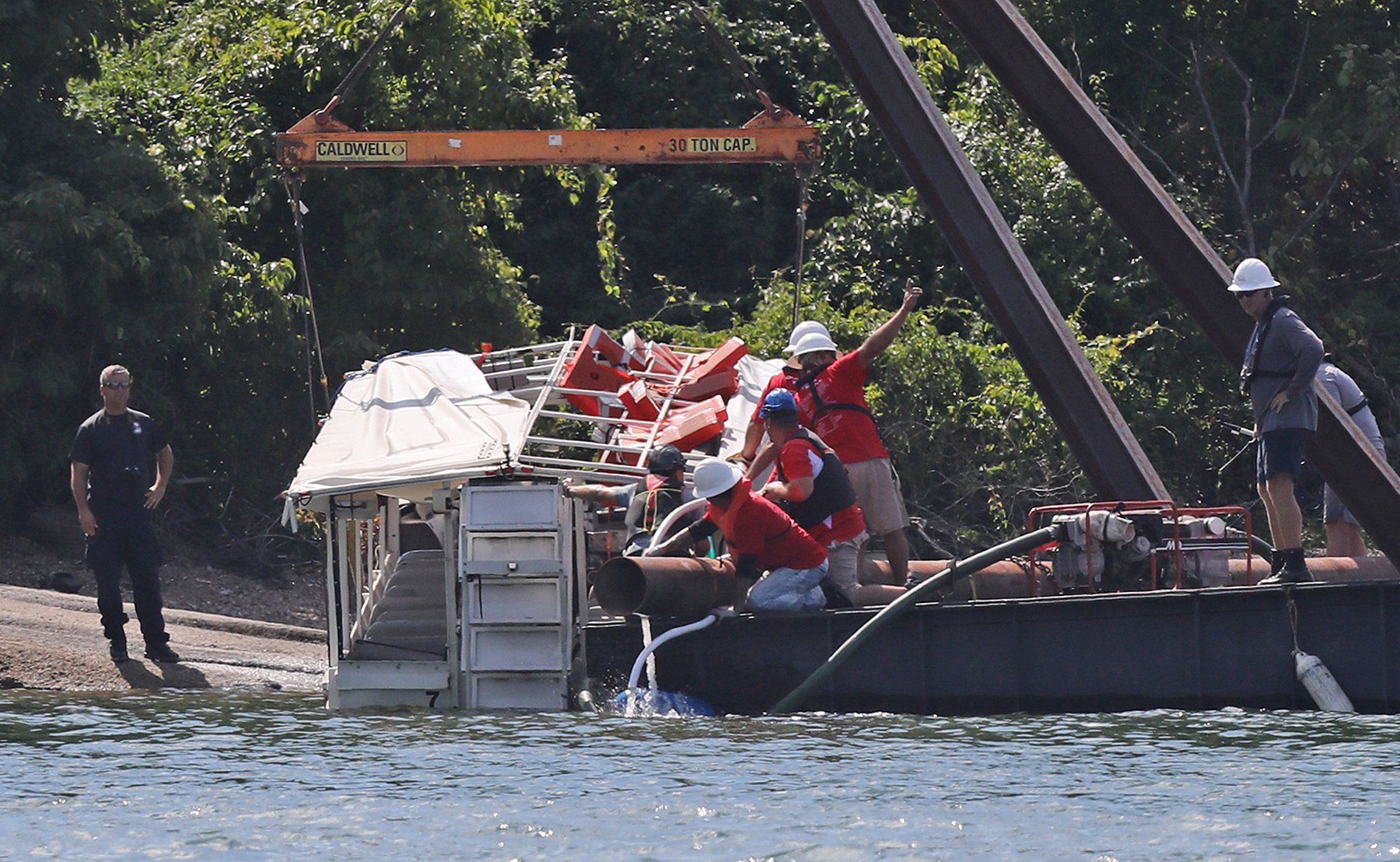 Duck Boat recovered from the bottom of Table Rock Lake